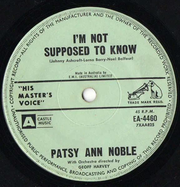 Patsy Ann Noble – I'm Not Supposed To Know