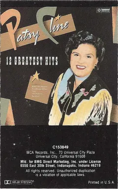 Patsy Cline – 12 Greatest Hits (Cassette, Compilation)