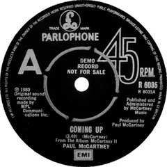 Paul McCartney Parlophone – Coming Up (Vinyl, 7")