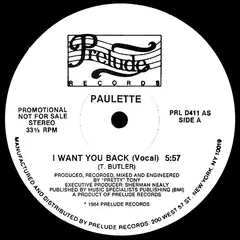 Paulette – I Want You Back (Vinyl, 12")