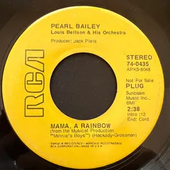 Pearl Bailey RCA – Mama, A Rainbow / Two By Two (Vinyl, 7")