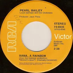 Pearl Bailey RCA Victor – Mama, A Rainbow / Two By Two (Vinyl, 7")