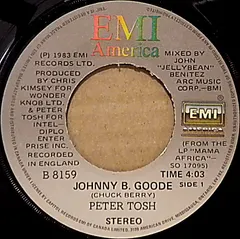 Peter Tosh EMI America – Johnny B. Goode (Vinyl, 7")