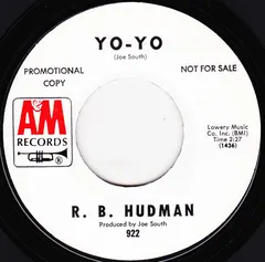 R. B. Hudman* – Yo-Yo (Vinyl, 7")