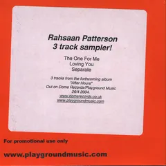 Rahsaan Patterson – After Hours Sampler (CDr, Promo)