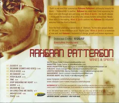 Rahsaan Patterson – Wines & Spirits (CDr, Album)
