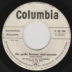 Ralf Bendix – Die Große Nummer Wird Gemacht (Vinyl, 7")