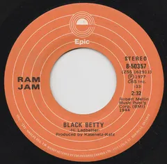 Ram Jam – Black Betty (Vinyl, 7")