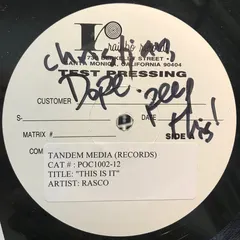 Rasco – This Is It (Vinyl, 12")