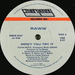 Raww – Don't You Try It (Vinyl, 12")