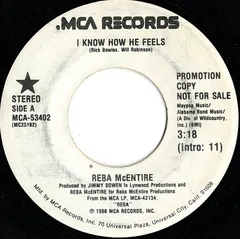 Reba McEntire – I Know How He Feels (Vinyl, 7")