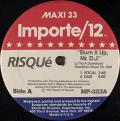 Risqué (2) – Burn It Up, Mr. D.J. (Vinyl, 12")
