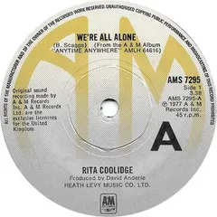 Rita Coolidge – We're All Alone (Vinyl, 7")