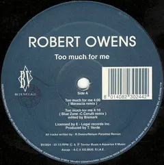 Robert Owens – Too Much For Me (Vinyl, 12")