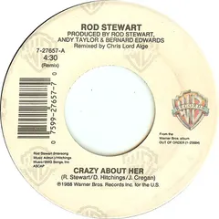 Rod Stewart – Crazy About Her (Vinyl, 7")