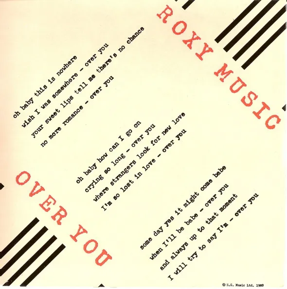 Roxy Music – Over You