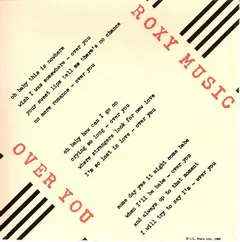 Roxy Music – Over You (Vinyl, 7")