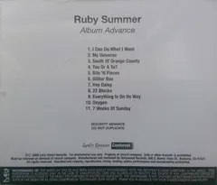 Ruby Summer – Album Advance (CD, Numbered)