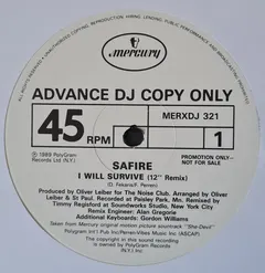 Safire – I Will Survive (Vinyl, 12")