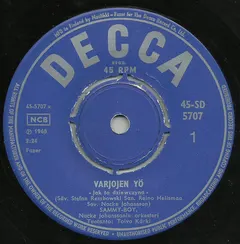 Sammy-Boy* – Varjojen Yö (Vinyl, 7")