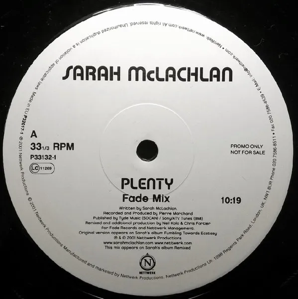 Sarah McLachlan – Plenty