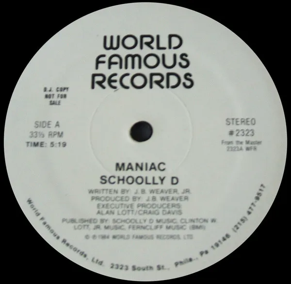 Schoolly D – Maniac