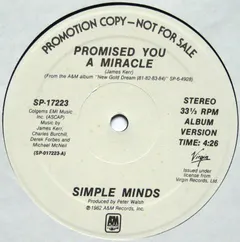 Simple Minds – Promised You A Miracle (Vinyl, 12")