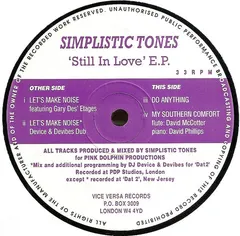Simplistic Tones – Still In Love E.P. (Vinyl, 12")