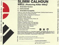 Slimm Calhoun Featuring Killer Mike – Well (CD, Single)