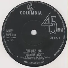 Solomon King – Answer Me (Vinyl, 7")