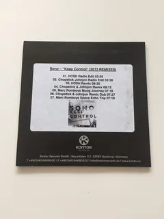 Sono – Keep Control (2013 Remixes) (CDr, Single)