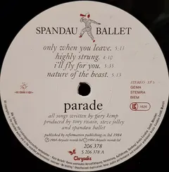 Spandau Ballet Chrysalis – Parade (Vinyl, LP)