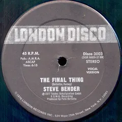 Steve Bender – The Final Thing (Vinyl, 12")
