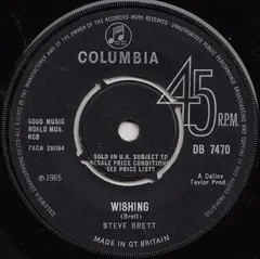 Steve Brett – Wishing (Vinyl, 7")
