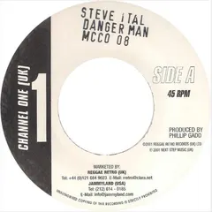 Steve Ital & Hi Tech Roots Dynamics – Danger Man (Vinyl, 7")