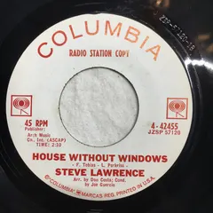 Steve Lawrence (2) – House Without Windows (Vinyl, 7")