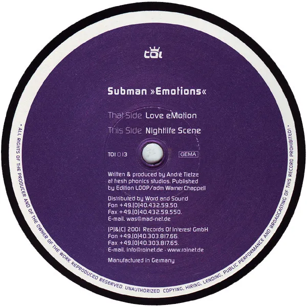 Subman* – Emotions
