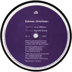 Subman* – Emotions (Vinyl, 12")
