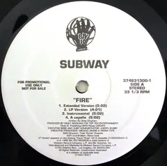 Subway (12) – Fire / Chi-town Ride (Vinyl, 12")