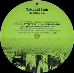 Takaaki Itoh – Question E.P. (Vinyl, 12")