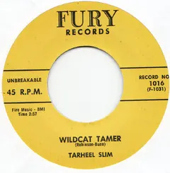 Tarheel Slim Fury Records – Wildcat Tamer / Number 9 Train (Vinyl, 7")