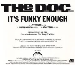 The D.O.C. – It's Funky Enough (CD, Single)