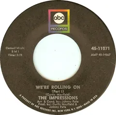 The Impressions – We're Rolling On (Vinyl, 7")