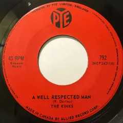 The Kinks Pye Records – A Well Respected Man (Vinyl, 7")