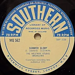 The Westway Studio Orchestra – Summer Glory (Vinyl, 10")