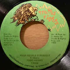 Todd Henry – Poor People Struggle (Vinyl, 7")
