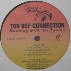 Too Def Connection – Running With The Lyrics (Vinyl, LP)