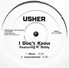 Usher Featuring P. Diddy – I Don't Know (Vinyl, 12")