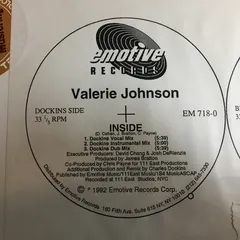 Valerie Johnson – Inside (Vinyl, 12")