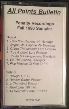 Various – All Points Bulletin - Penalty Recordings Fall 1996 Sampler (Cassette, Promo)